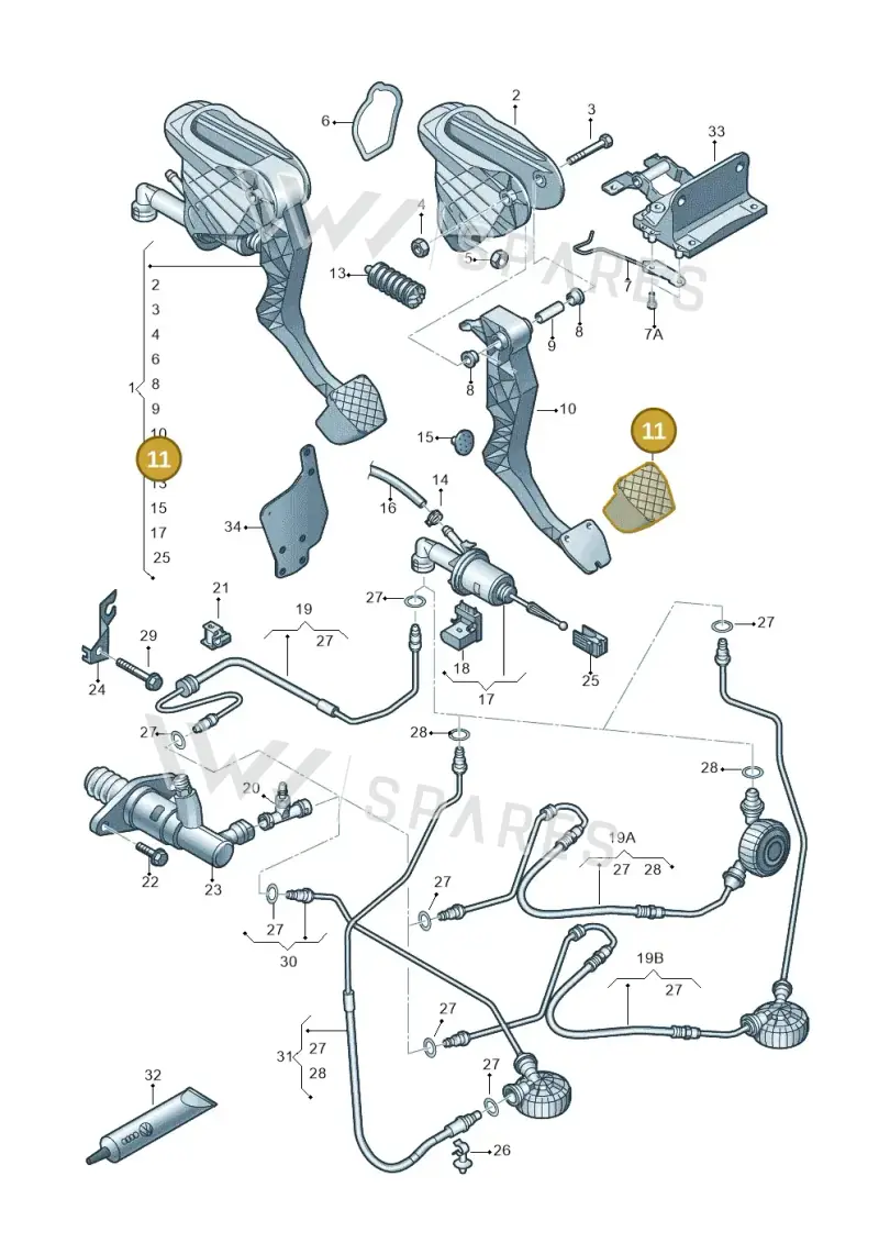 1K17211749B9 — SEAT Altea XL Reference (2013-2013) diagram 409721250, position 11