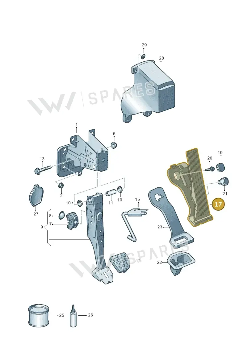 1K1721503BE — SEAT Altea XL Reference (2013-2013) diagram 649721600, position 17