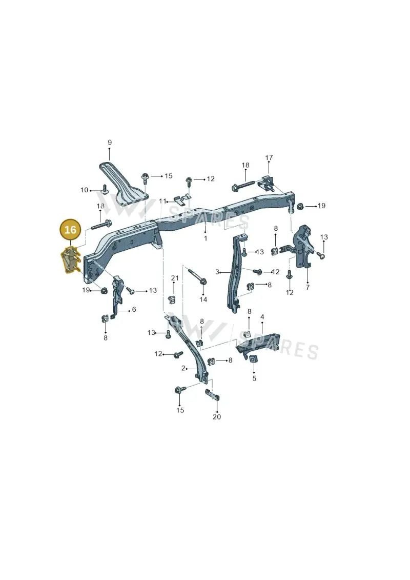 1K1857021D — SEAT Altea XL Reference (2013-2013) diagram 418857000, position 16