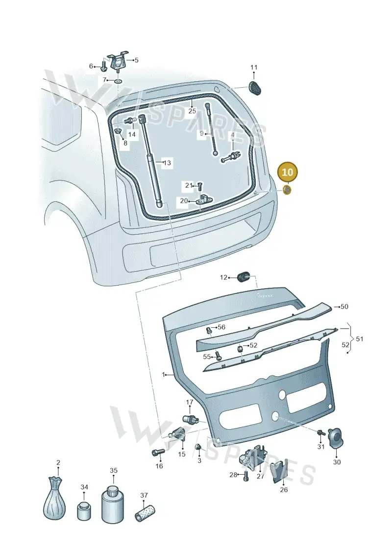 1K8823753B — SEAT Mii electric (2020-2021) diagram 723827000, position 10