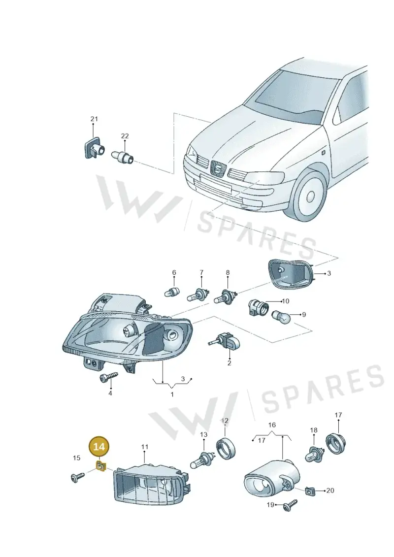 1M0972154 — Volkswagen POLO CLASSIC           06> (2005-) diagram 238941000, position 14