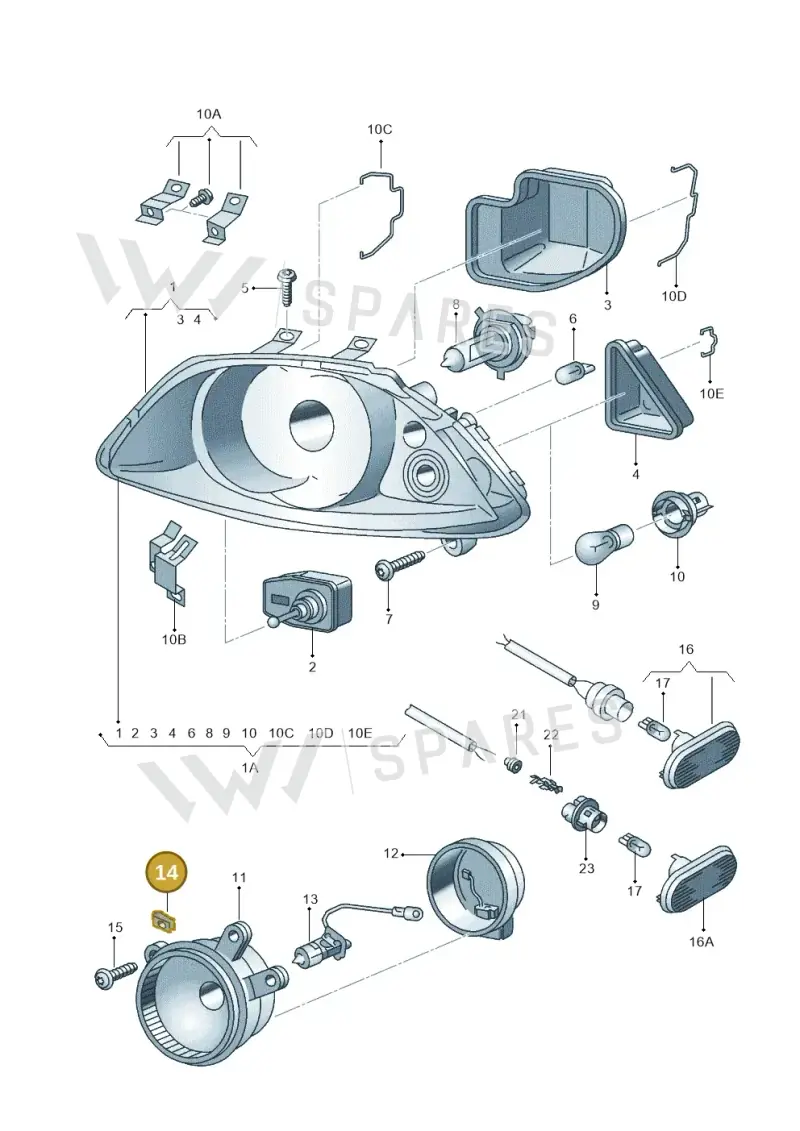 1M0972154 — SEAT IBIZA                  06> (2005-) diagram 254941000, position 14