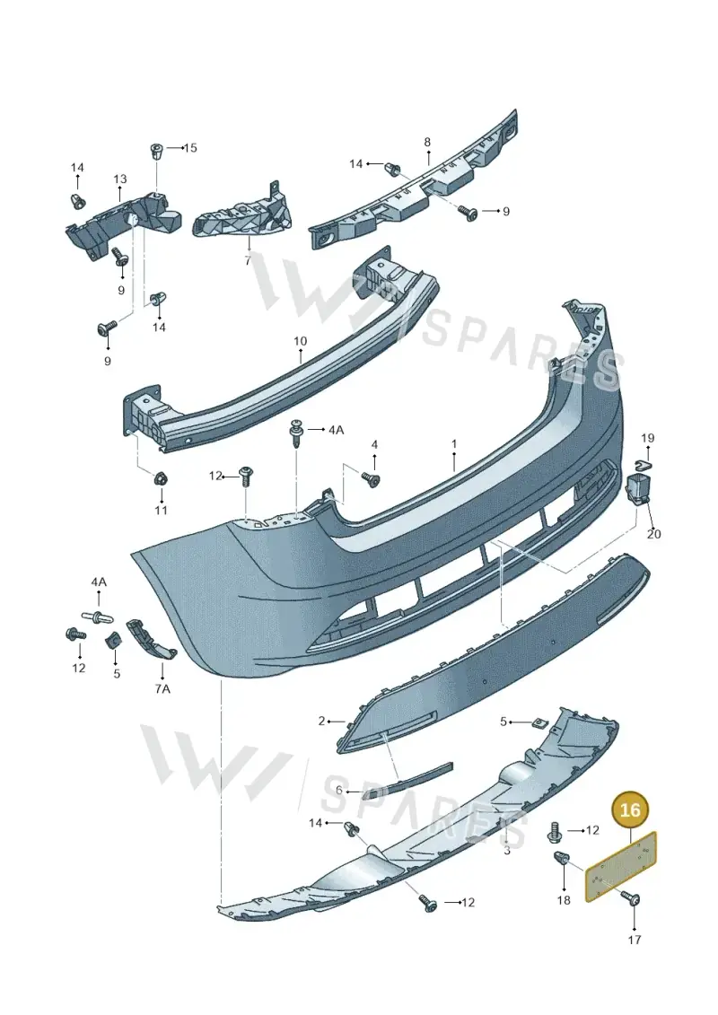 1P0807288A — SEAT Ibiza (2012-) diagram 639807550, position 16