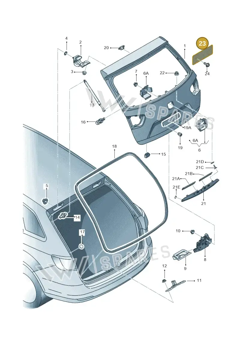1P0807288A — SEAT Ibiza (2012-) diagram 639827100, position 23