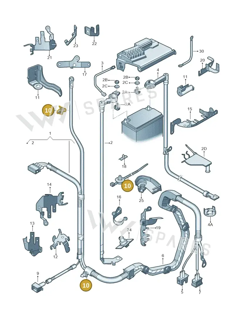1P0971838B — SEAT Ibiza Reference (2012-2012) diagram 225971650, position 10