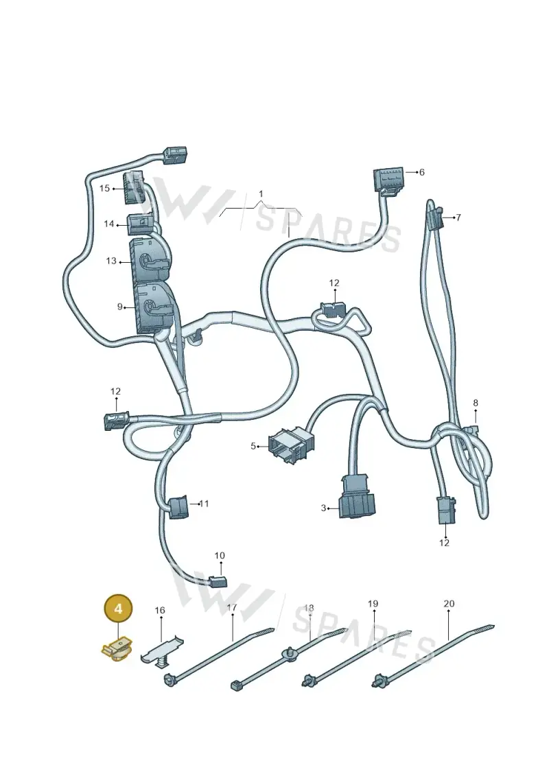 1P0971848E — Audi Q4 Sportback (2021-2025) diagram 435882100, position 4