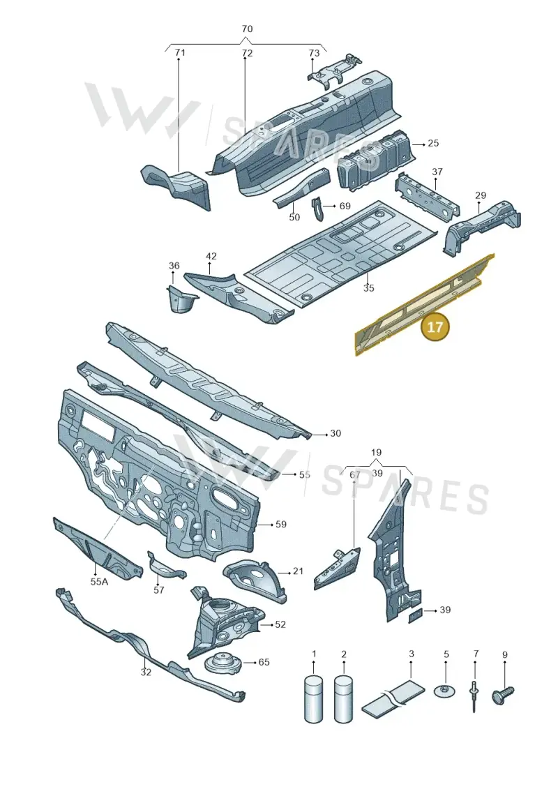 1S0801252A — SEAT Mii reference (2011-2019) diagram 723802000, position 17