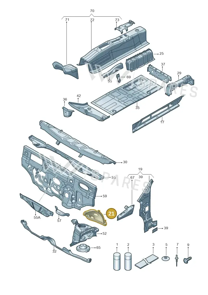 1S0802222A — SEAT Mii reference (2011-2019) diagram 723802000, position 21