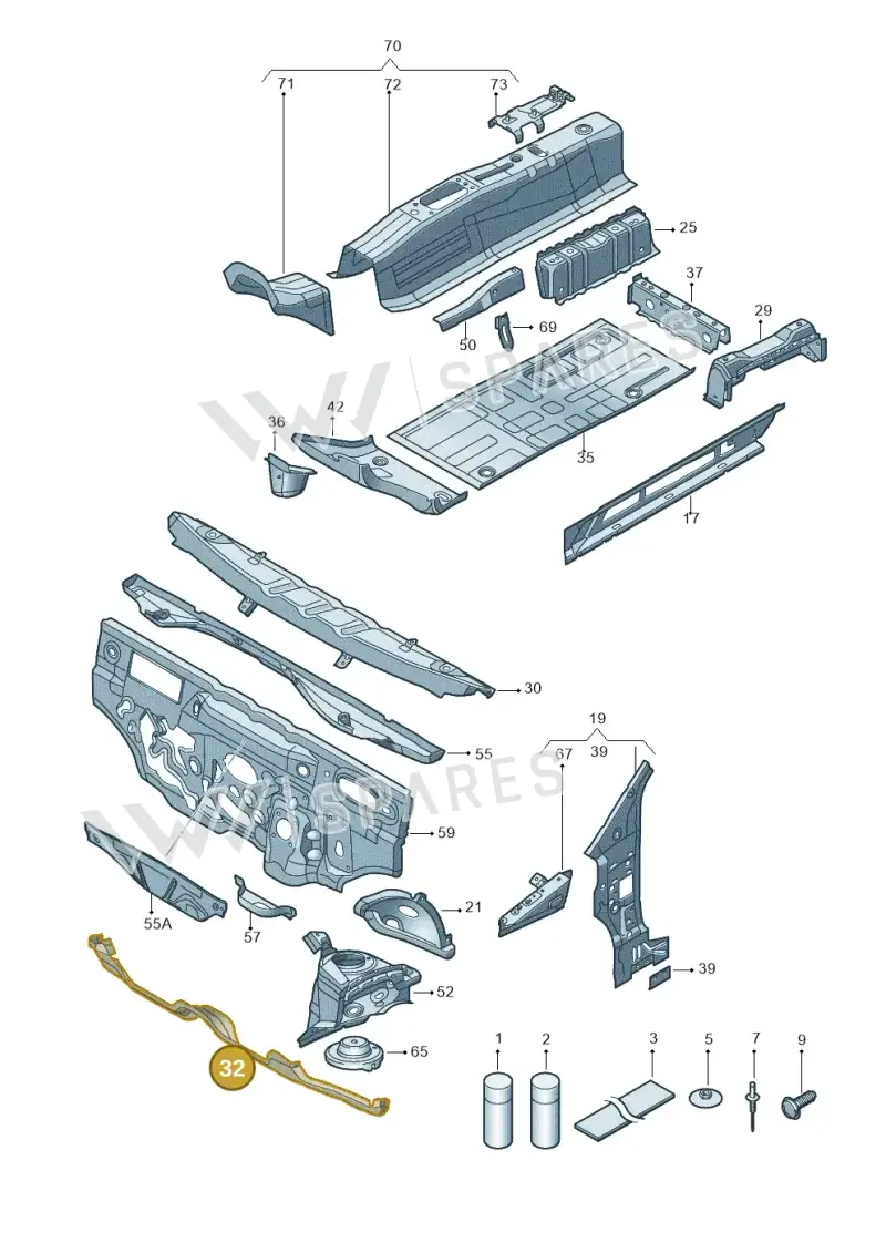 1S0803187A — SEAT Mii reference (2011-2019) diagram 723802000, position 32
