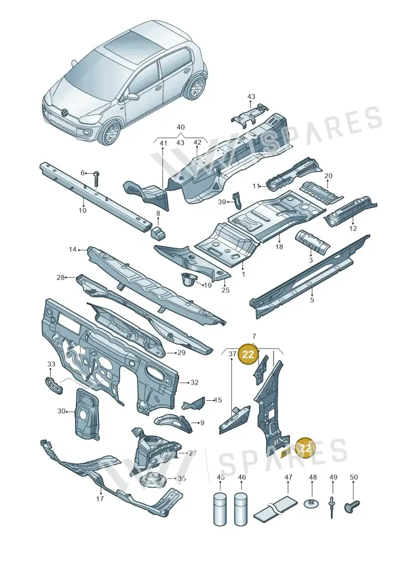1S0803477 — SEAT Mii electric (2020-2021) diagram 772802000, position 22