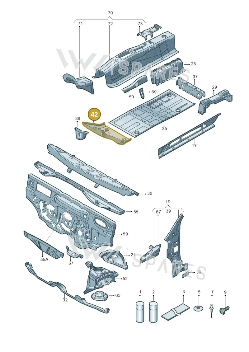1S0803485 — SEAT Mii reference (2011-2019) diagram 723802000, position 42