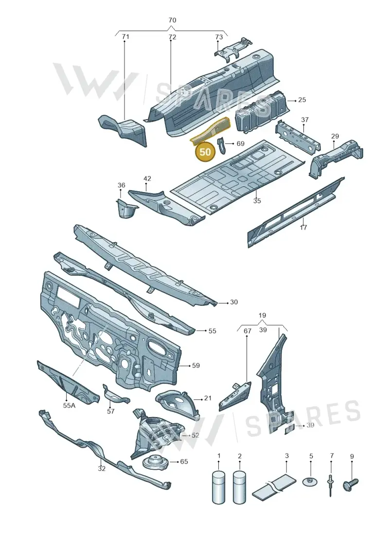 1S0803809 — SEAT Mii reference (2011-2019) diagram 723802000, position 50