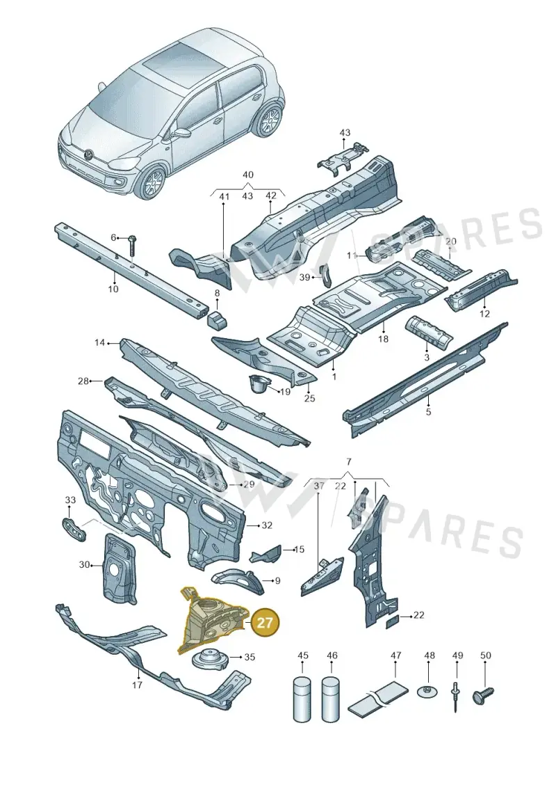 1S0805115G — SEAT Mii electric (2020-2021) diagram 772802000, position 27