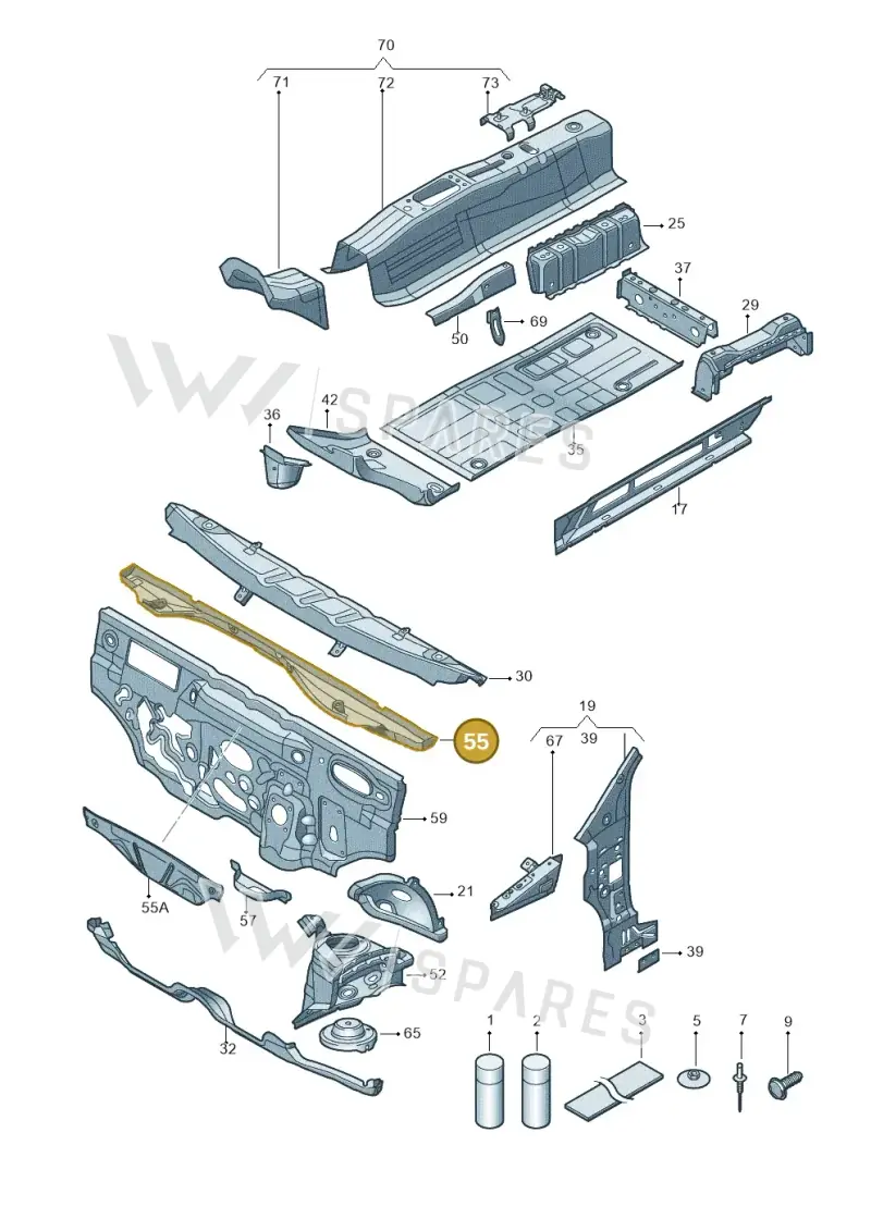 1S0805261 — SEAT Mii reference (2011-2019) diagram 723802000, position 55