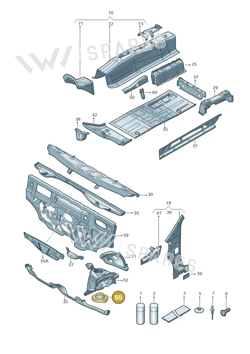 1S0809127 — SEAT Mii reference (2011-2019) diagram 723802000, position 65