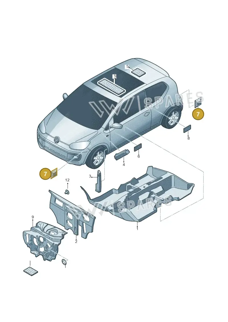 1S0864725A — SEAT Mii reference (2011-2019) diagram 723863200, position 7