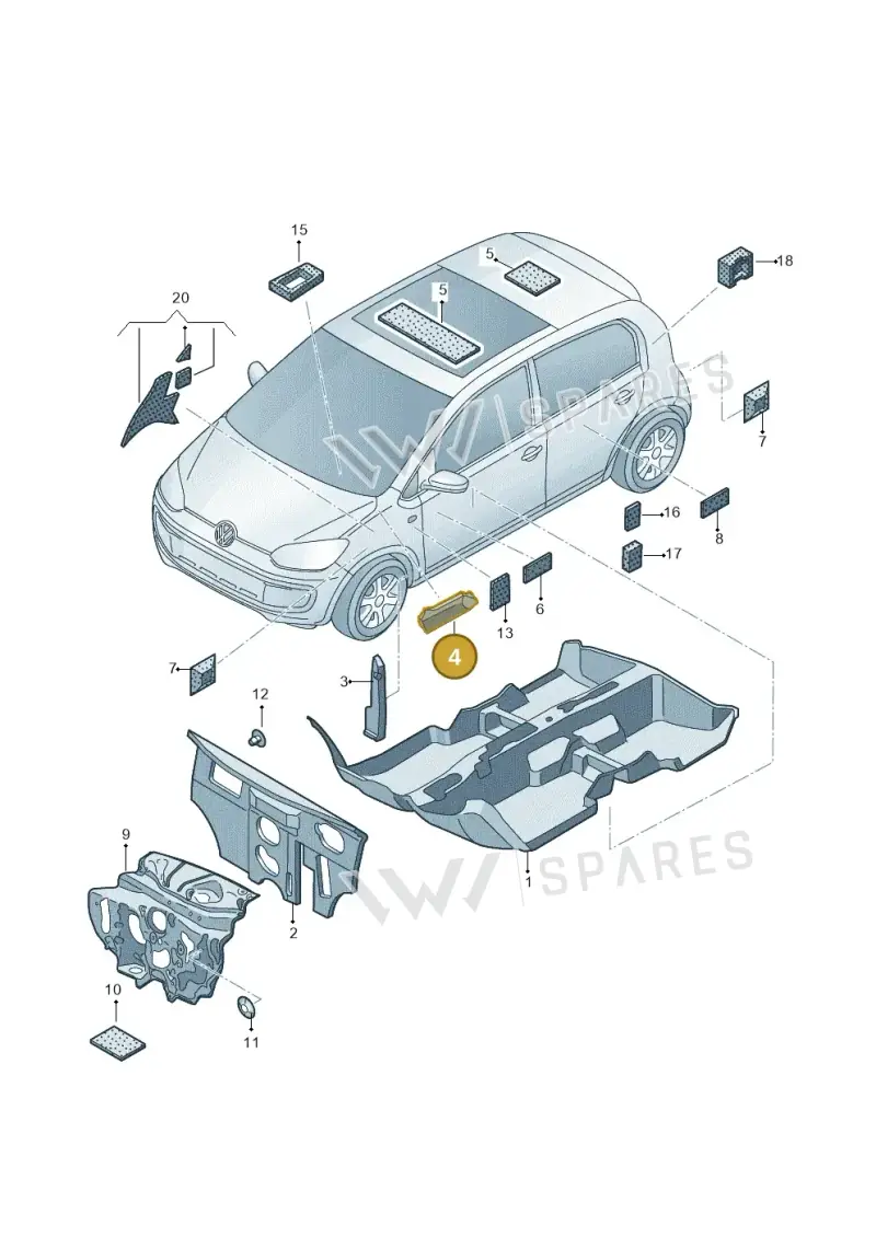 1S0864742 — SEAT Mii electric (2020-2021) diagram 772863200, position 4