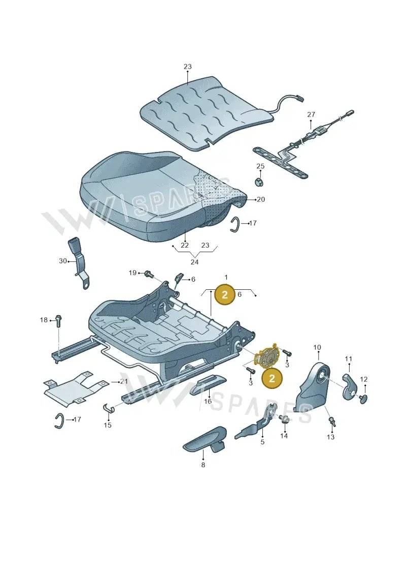 1S0882389 — SEAT Mii electric (2020-2021) diagram 723881000, position 2