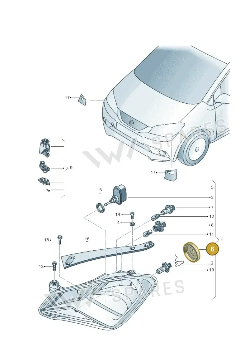 1S0941607 — SEAT Mii electric (2020-2021) diagram 735941000, position 6
