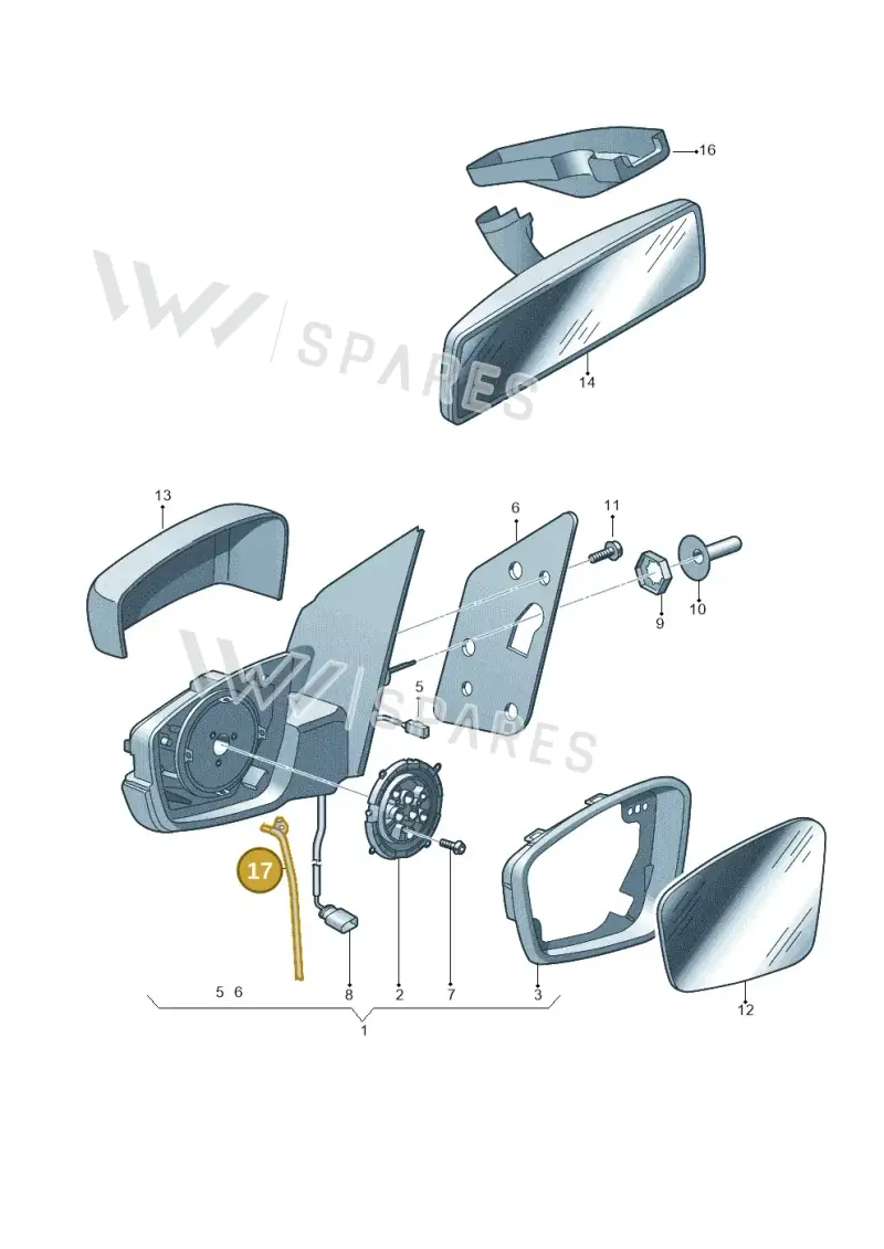 1S0971445A — SEAT Mii reference (2011-2019) diagram 723857400, position 17
