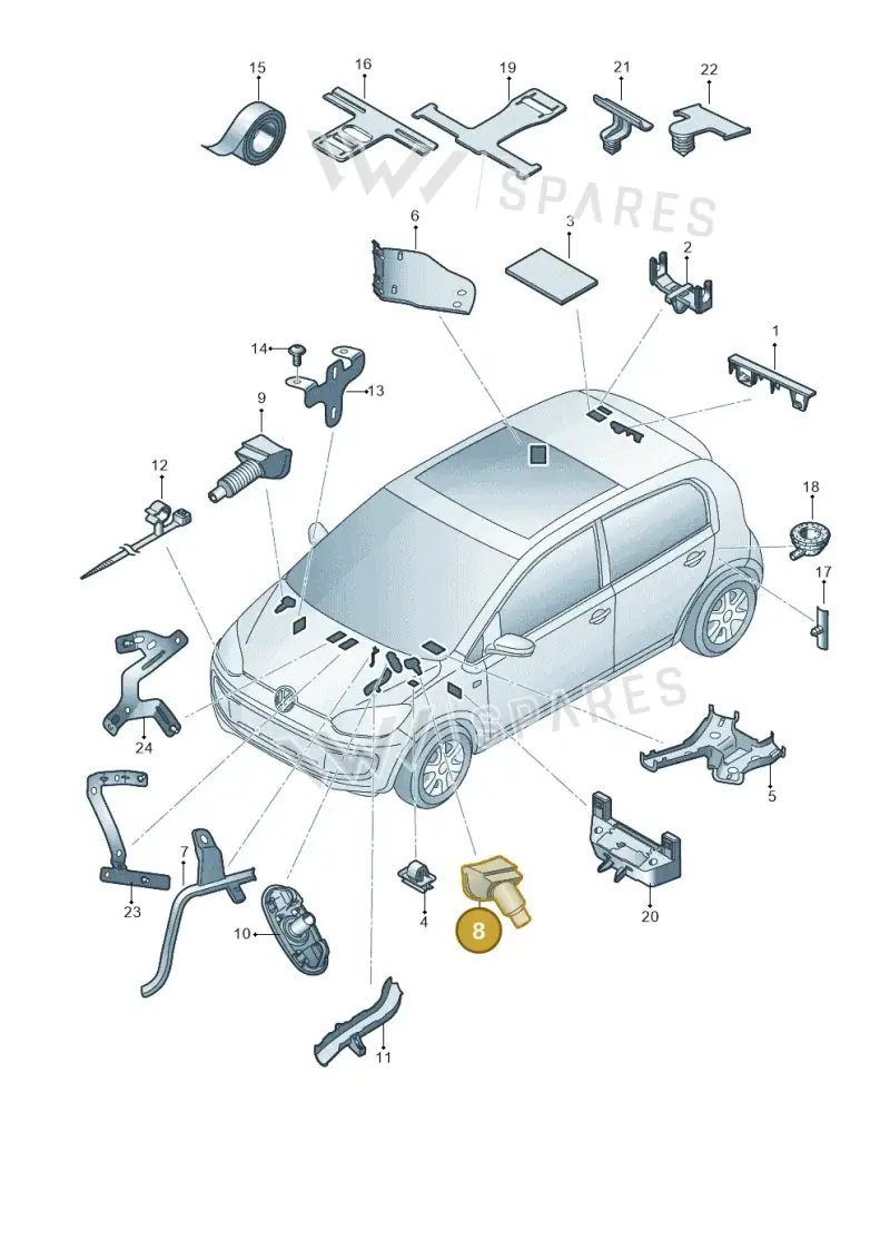 1S0971841 — SEAT Mii electric (2020-2021) diagram 772972010, position 8