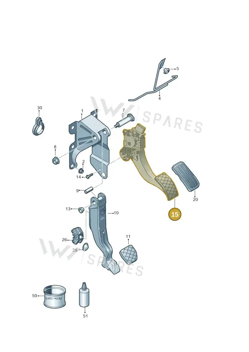 1S1721503A — SEAT Mii reference (2011-2019) diagram 723721600, position 15