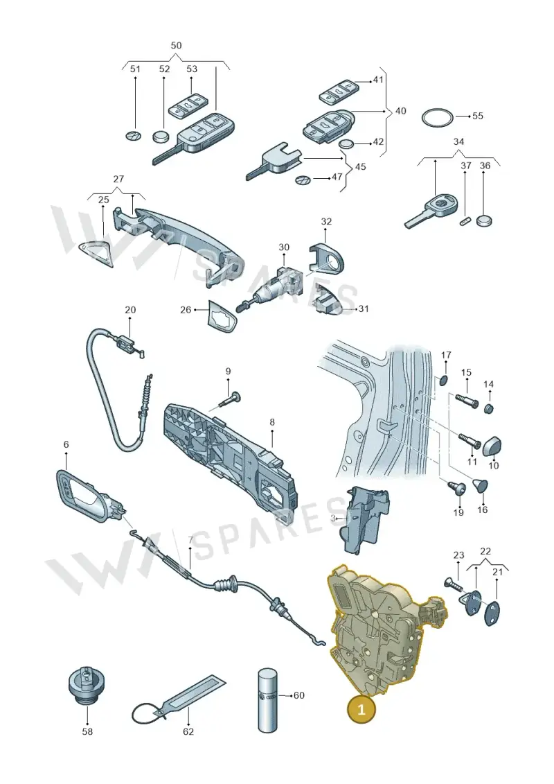 1S1837016G — SEAT Mii electric (2020-2021) diagram 672837000, position 1