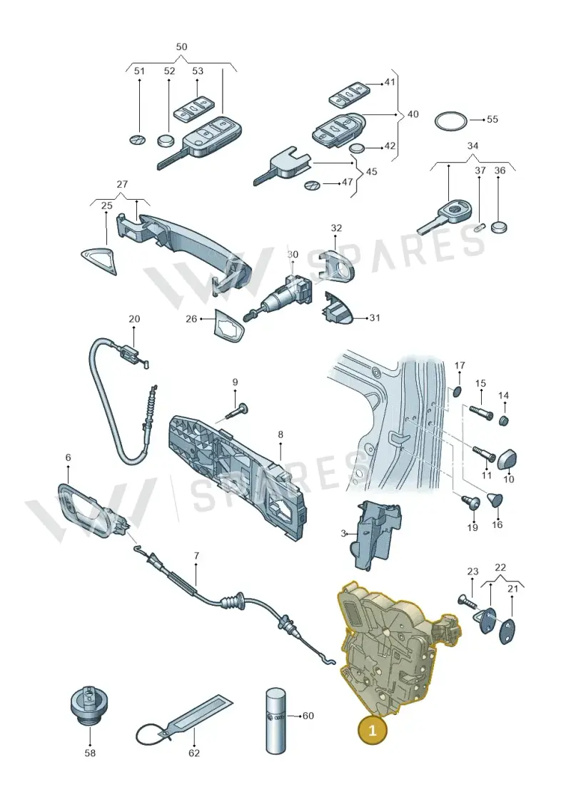 1S1837016 — SEAT Mii reference (2011-2019) diagram 672837000, position 1