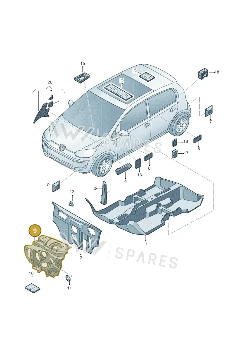 1S1863353D — SEAT Mii electric (2020-2021) diagram 772863200, position 9