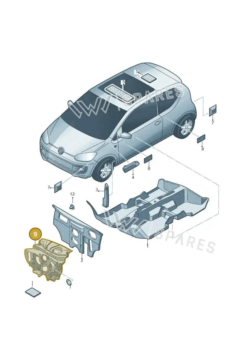 1S2863353D — SEAT Mii reference (2011-2019) diagram 723863200, position 9