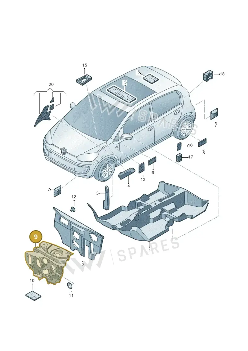 1S2863353D — SEAT Mii electric (2020-2021) diagram 772863200, position 9