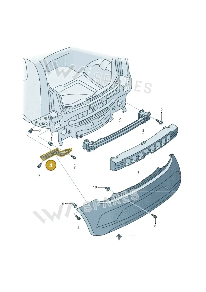 1S6807393D — SEAT Mii electric (2020-2021) diagram 735807500, position 4
