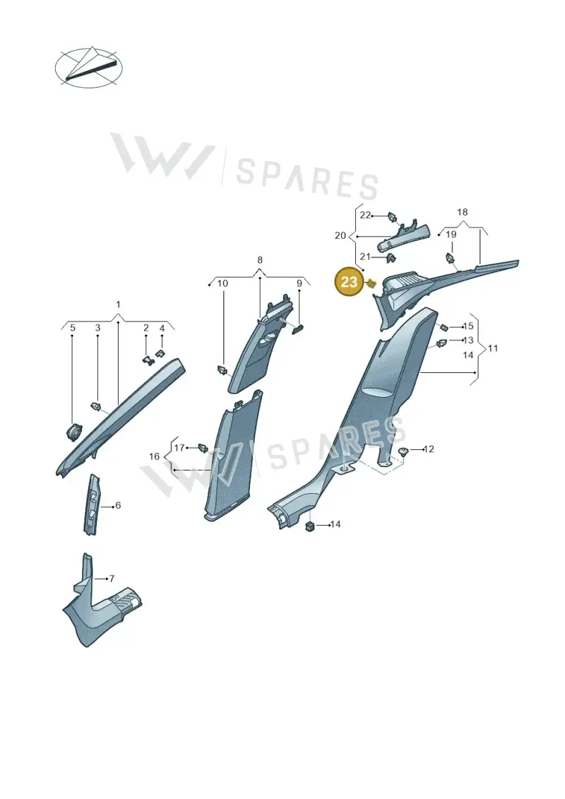 1T0867283A — SEAT Tavascan Cupra (2023-) diagram 20h867065, position 23