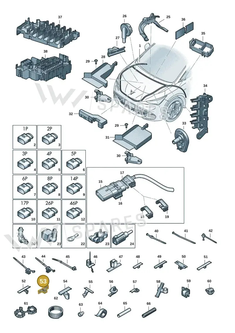 1T0971930F — SEAT EBoost CUPRA (2021-) diagram 10s971080, position 53
