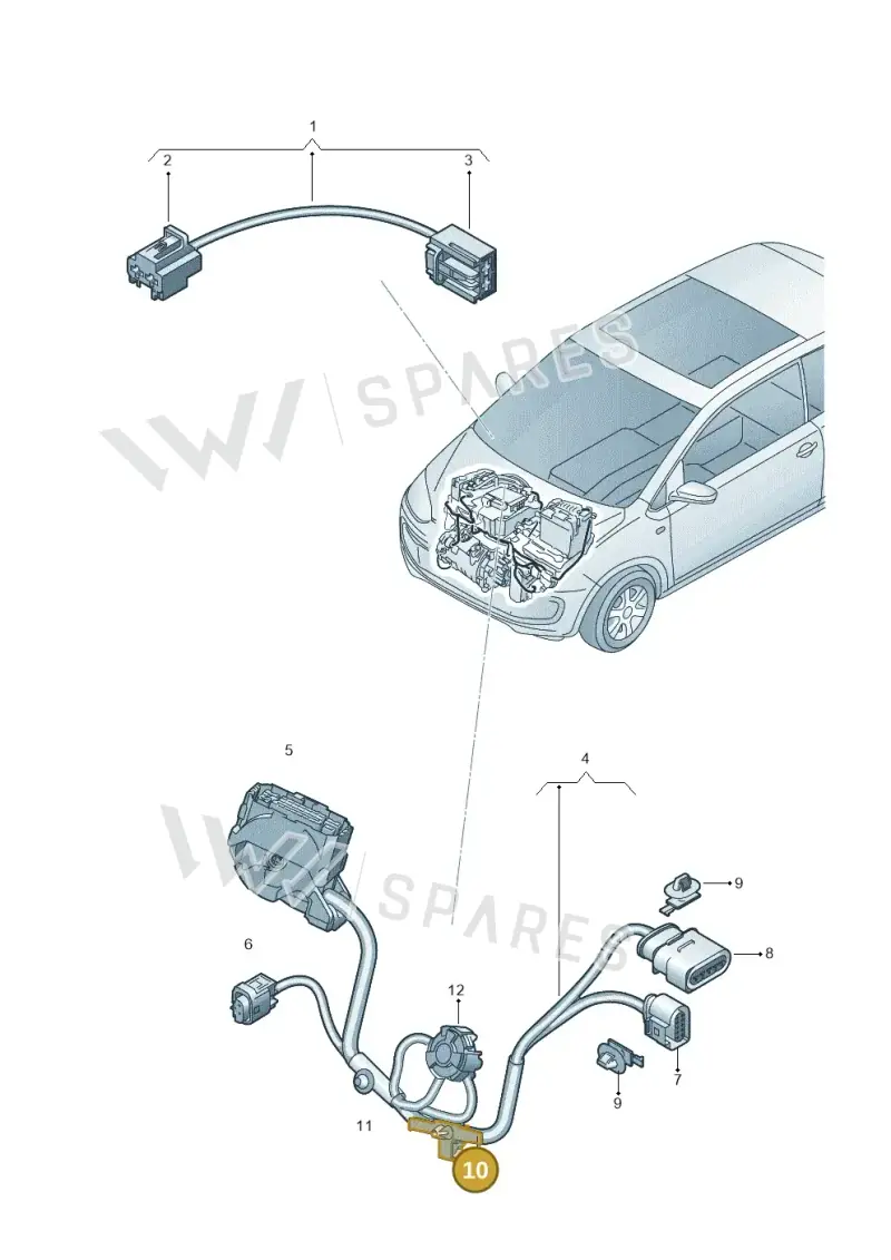 1U0971739 — SEAT Mii electric (2020-2021) diagram 772971700, position 10
