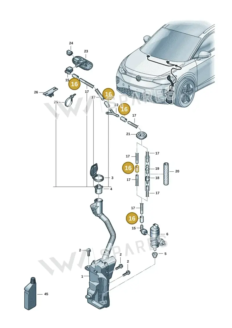 2D0955962 — SEAT Tavascan Cupra (2023-) diagram 11a955010, position 16