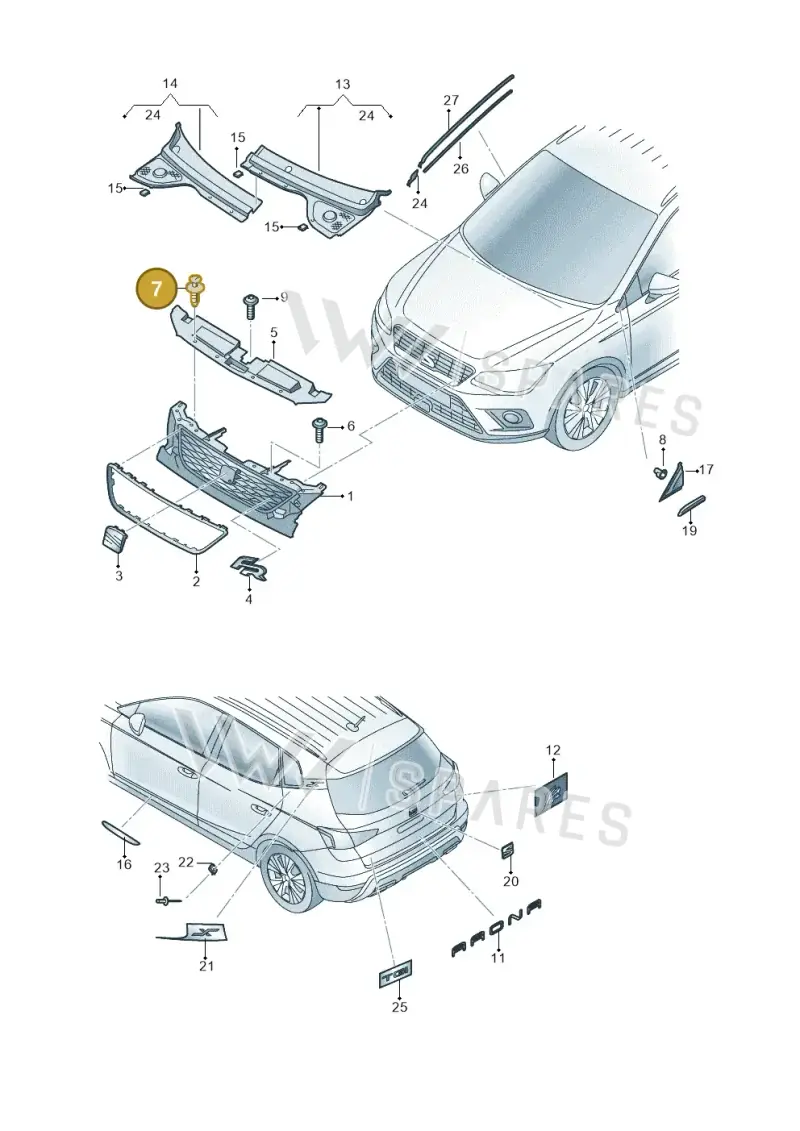 2E1857784 — SEAT Arona FR (2017-) diagram 471853000, position 7