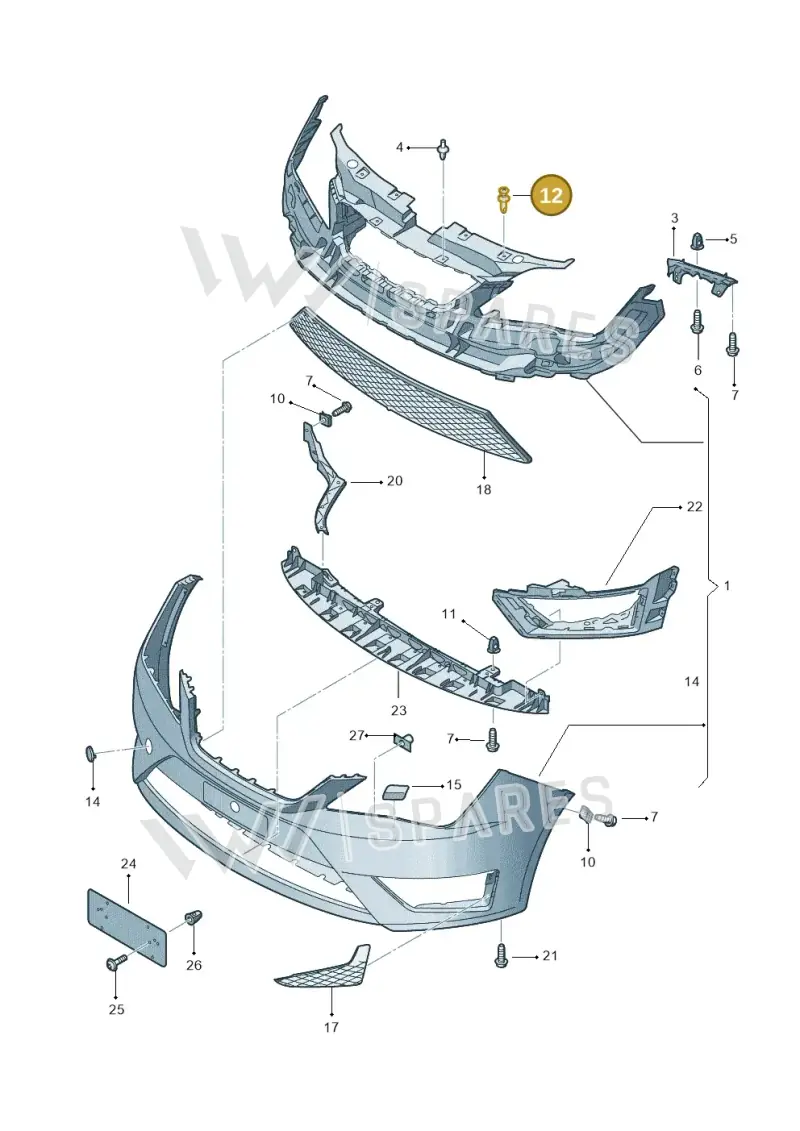 2E1857784 — SEAT Ibiza Stylance (2015-) diagram 743807100, position 12