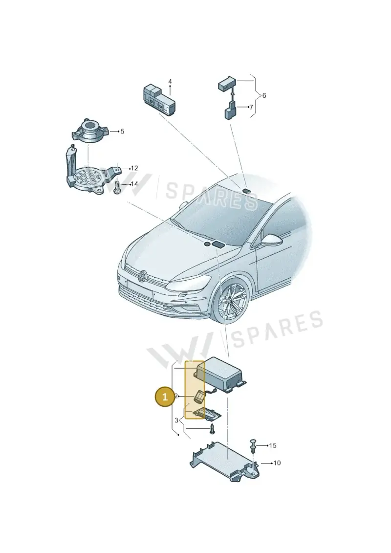 2GA035283 — SEAT Arona FR (2017-) diagram 827035600, position 1
