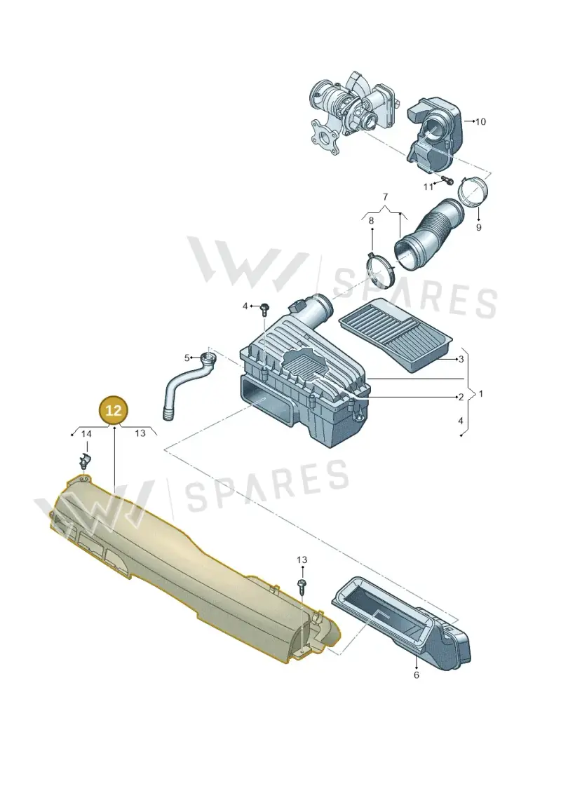 2Q0129509M — SEAT Ibiza FR (2017-) diagram 587129050, position 12