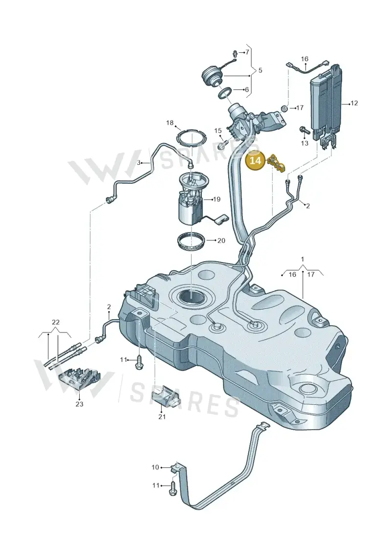 2Q0131927 — SEAT Arona FR (2017-) diagram 837201400, position 14