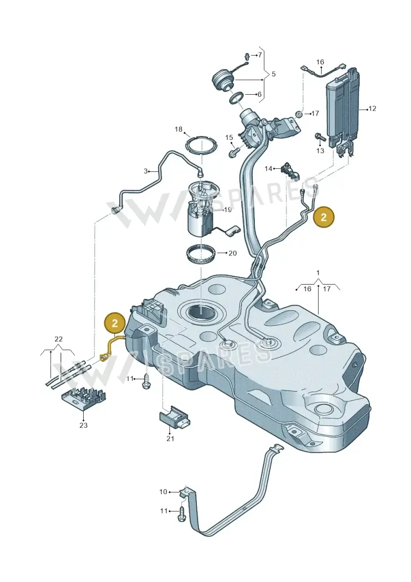 2Q0201997G — SEAT Arona FR (2017-) diagram 837201400, position 2