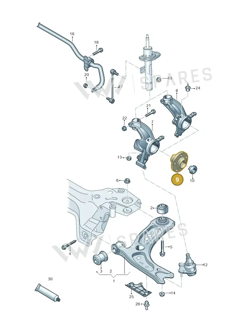 2Q0407621A — SEAT Arona FR (2017-) diagram 837407000, position 9