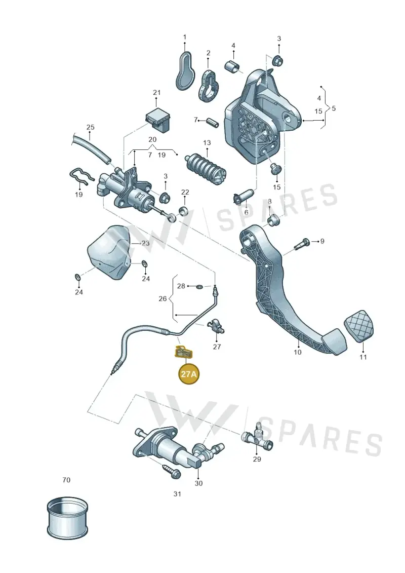 2Q0721491 — SEAT Arona FR (2017-) diagram 835721250, position 27A