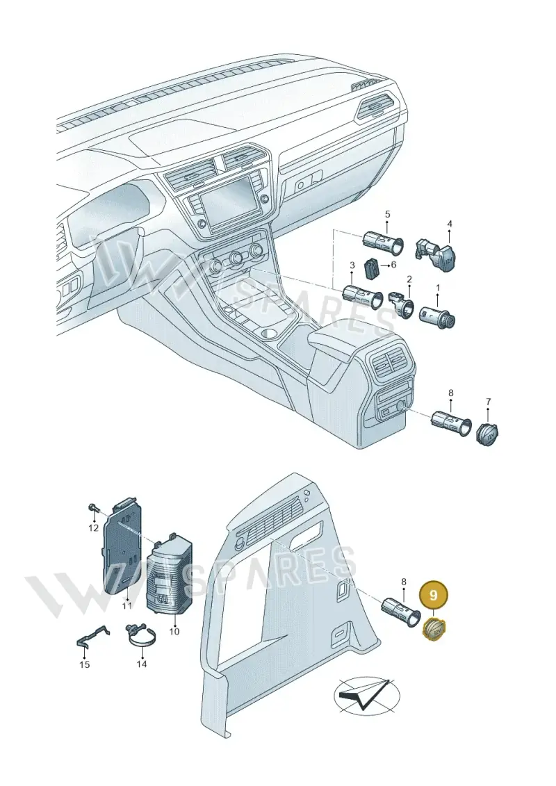 2Q0919341A9B9 — SEAT Tarraco FR (2018-2024) diagram 884919200, position 9