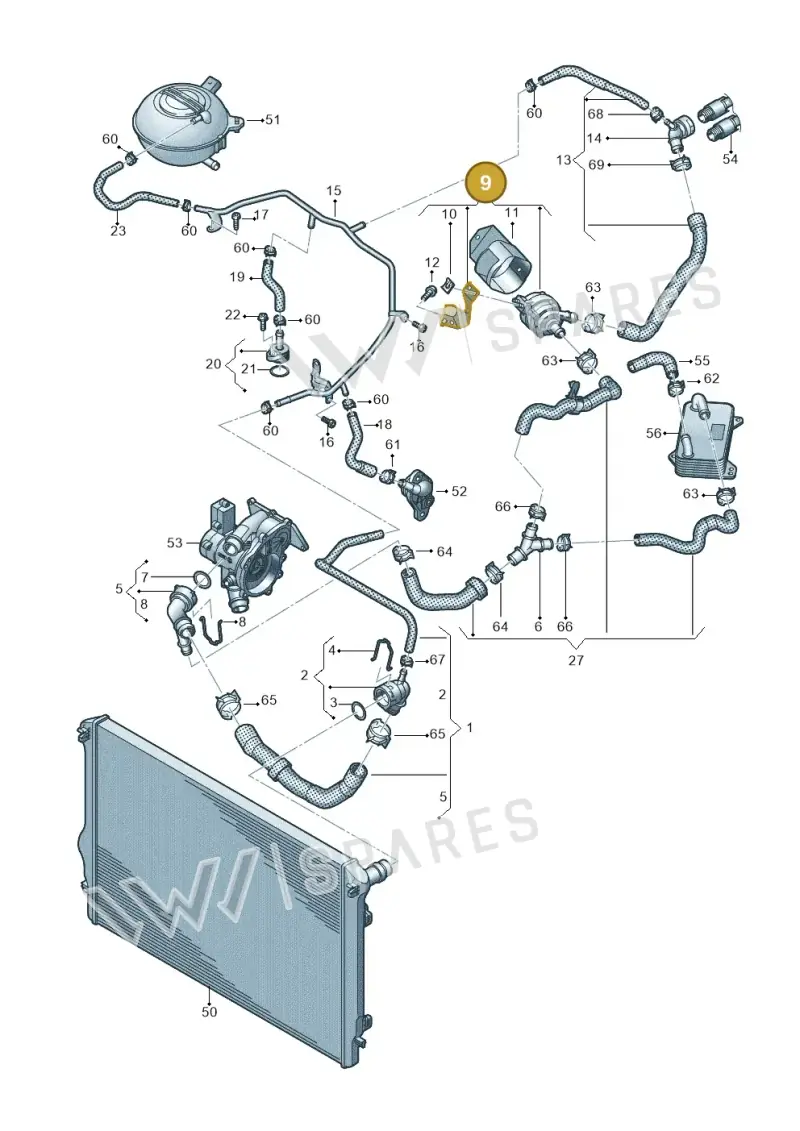 2Q0965567B — SEAT Formentor TSI CUPRA (2020-) diagram 850121056, position 9