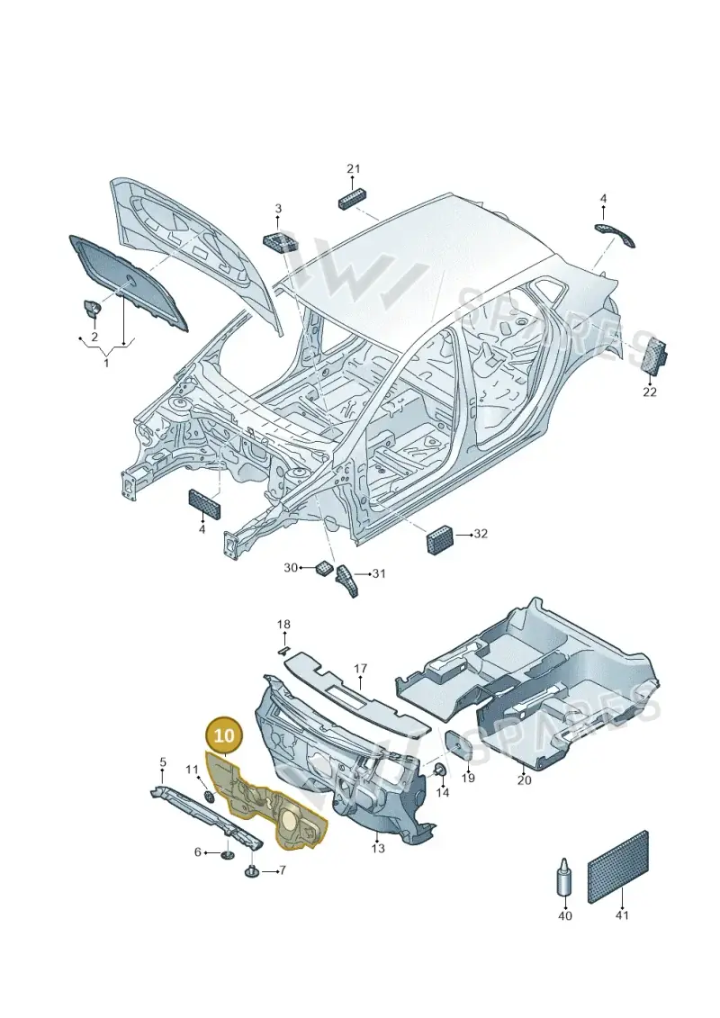 2Q2863353B — SEAT Arona FR (2017-) diagram 835863200, position 10