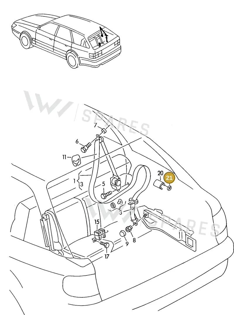 2TA853582 — Audi A6/S6/Wg.qu.F>4A (1996-1997) diagram 118857970, position 21