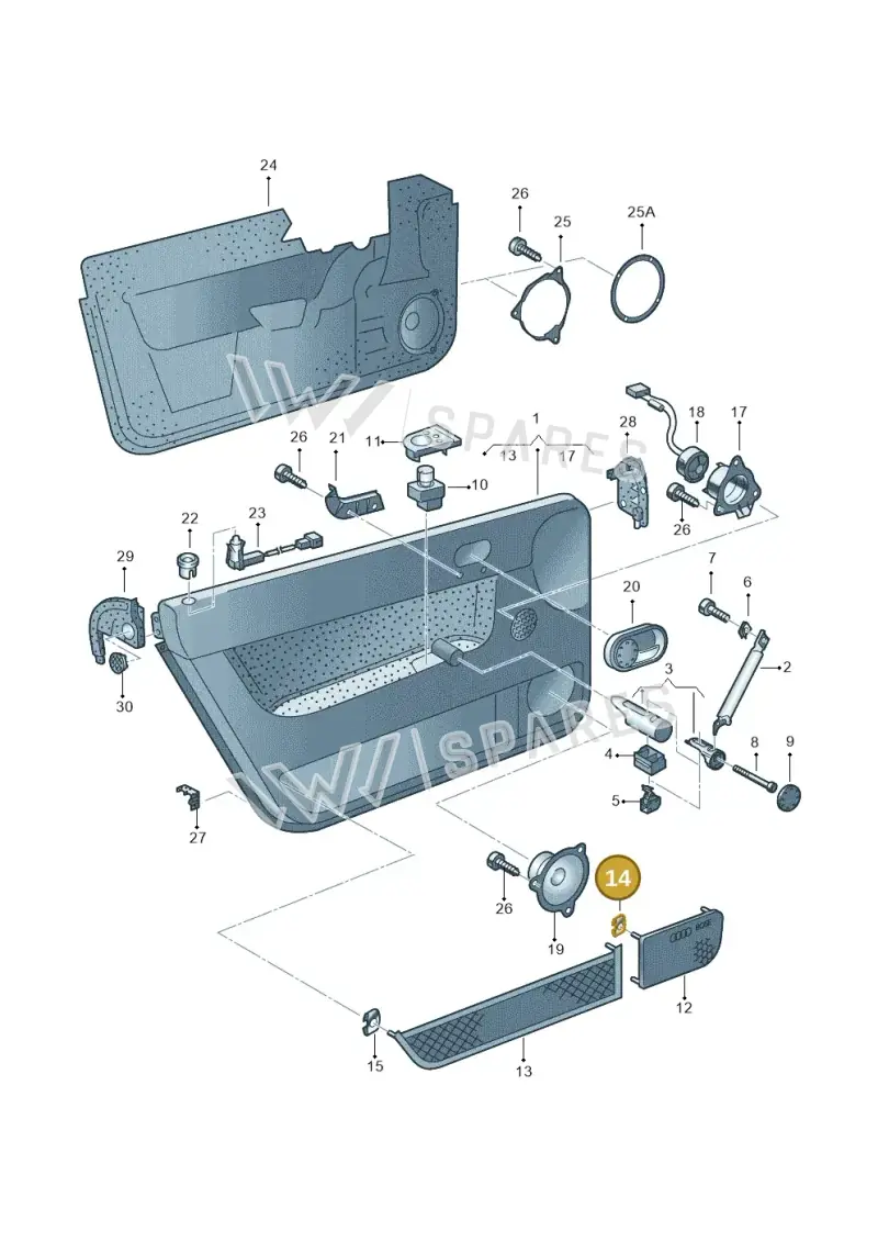 2TA853582 — Audi TT Coupe/Roadster (2002-2006) diagram 229867000, position 14