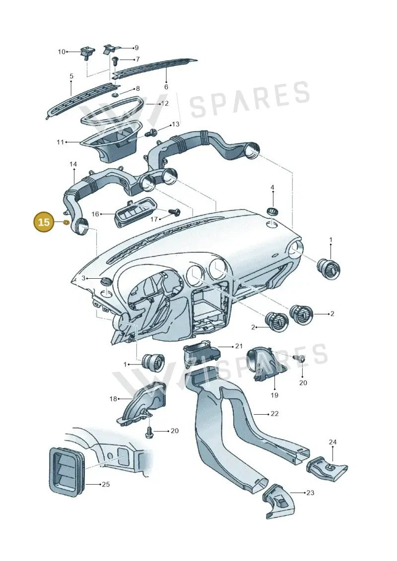 2TA853582 — SEAT IBIZA                  06> (2005-) diagram 254819300, position 15